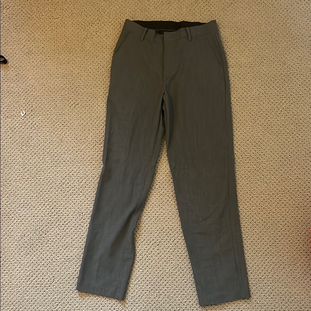 Van Heusen Gray Dress Pants Classic Straight-Leg